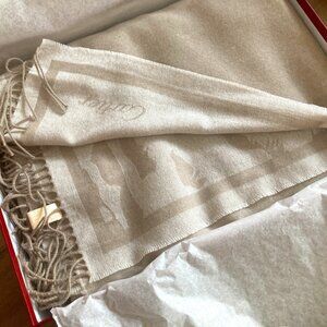 NEW RARE Cartier 100% Cashmere Scarf Wrap